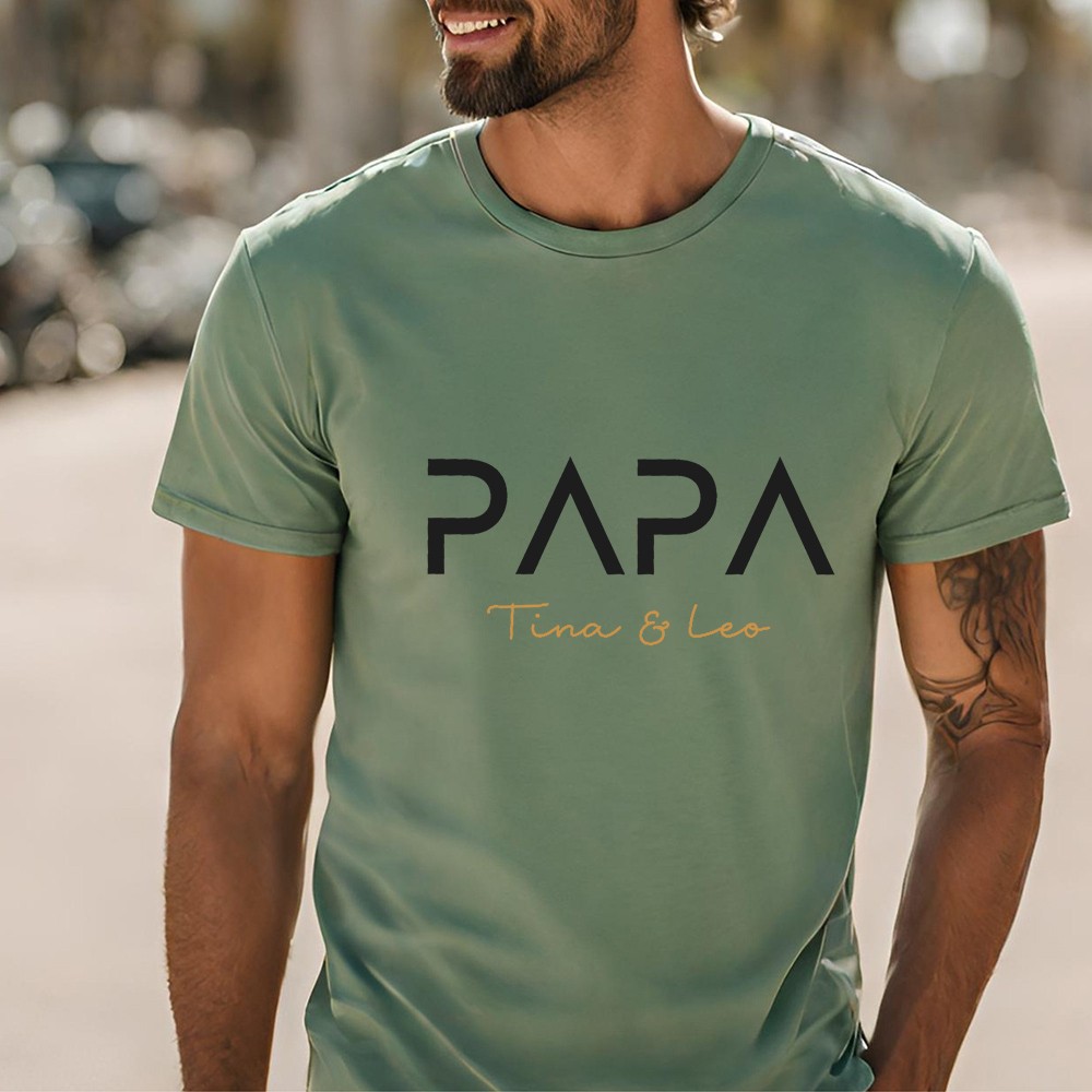 Personalisierte PAPA Hoodie mit Kindernamen Vatertag Geschenk neue Papa Geschenk