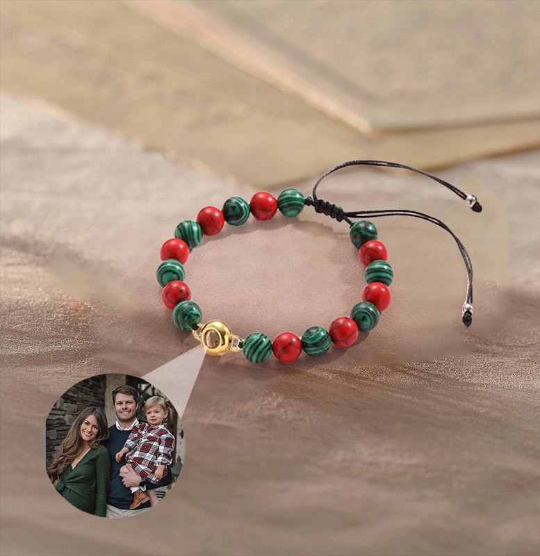 Personalisierte Projektion Armband mit Foto im Inneren für die Familie Geschenke