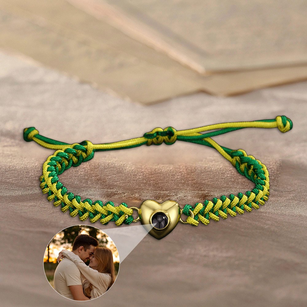 Personalisierte Projektion Armband mit Foto im Inneren für Ehepaar Valentinstag Geschenke