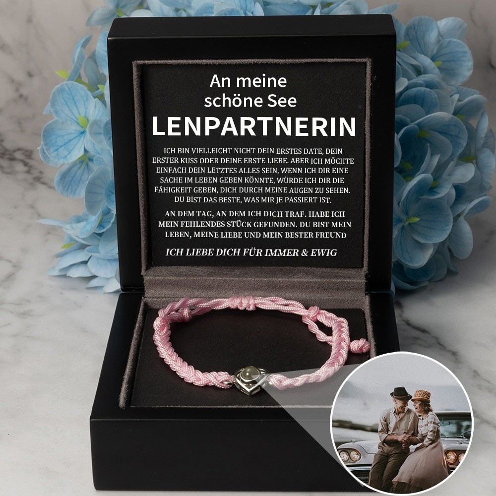 Personalisierte Foto Projektion Armband Valentinstag Jahrestag Geschenkideen für Soulmate