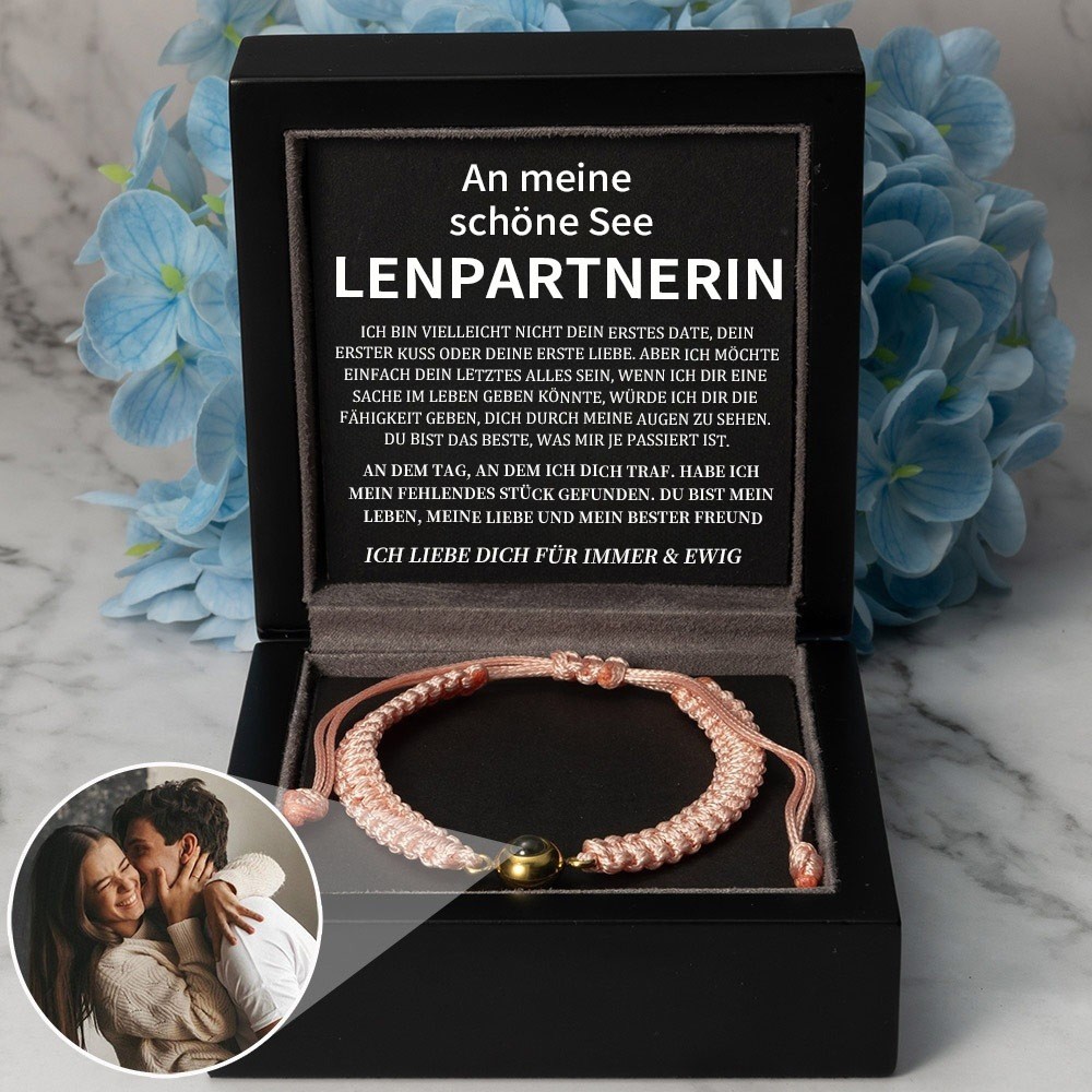 Personalisierte Foto Projektion Armband Valentinstag Jahrestag Geschenkideen für Soulmate