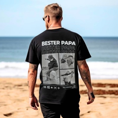 Benutzerdefinierte BESTER PAPA T-shirt Sweatshirt Hoodie mit Fotos für den Vatertag