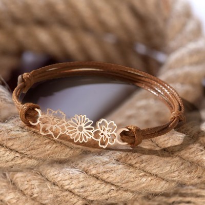 Personalisierte Geburt Monat Blume Armband Schmuck Geschenk für Mama Oma Muttertag