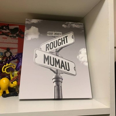 Personalisierte Paar Vintage Street Sign Leinwand drucken Wandkunst für Valentinstag Geschenk