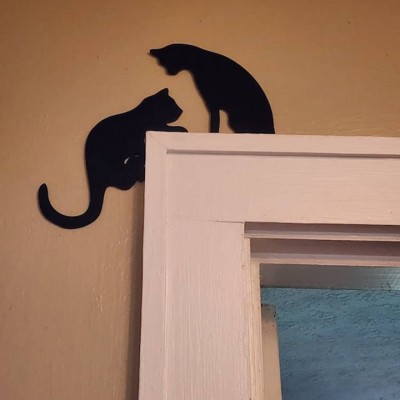 Halloween Schwarze Katze Tür Topper Home Decor
