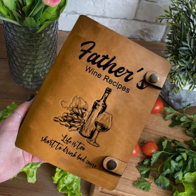 Personalisierte Leder-Rezeptbuch für Familie Weihnachtsgeschenk