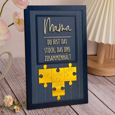 Benutzerdefinierte Mama Puzzle Zeichen mit Namen Stück Das Uns Zusammen für Muttertag Geschenk Hält
