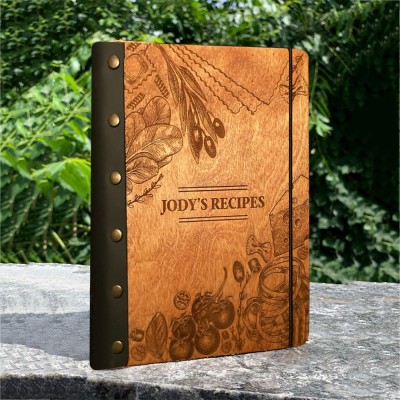 Personalisiertes Rezeptbuch Blank Binder Kochbuch für Mama Oma Familie Weihnachtsgeschenk