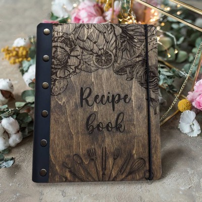 Personalisiertes Rezeptbuch Blank Binder Kochbuch für Mama Oma Familie Weihnachtsgeschenk
