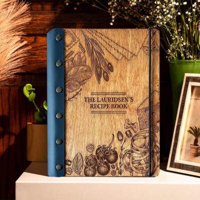 Personalisiertes Rezeptbuch Blank Binder Kochbuch für Mama Oma Familie Weihnachtsgeschenk