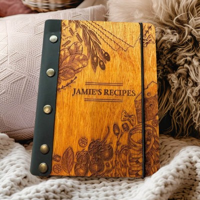 Personalisiertes Rezeptbuch Blank Binder Kochbuch für Mama Oma Familie Weihnachtsgeschenk