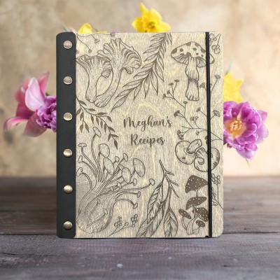 Personalisiertes Rezeptbuch Blank Binder Kochbuch für Mama Oma Familie Weihnachtsgeschenk