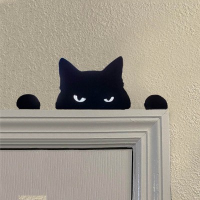 Halloween Lustige Schwarze Katze Tür Topper Home Corner Decor
