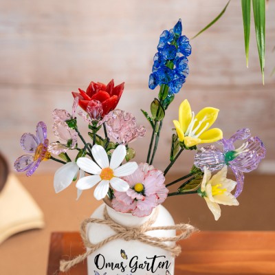 Benutzerdefinierte Glas Geburt Monat Blume Jan bis Dez Einzigartige Muttertag Geschenk für Mama oder Oma
