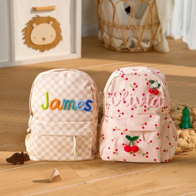 Personalisierter Kinderrucksack mit Namen, Schultasche für Mädchen und Jungen, Geschenk zum Schulanfang