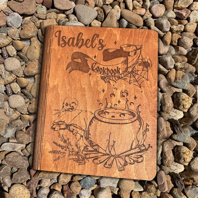 Personalisierte Holz Rezept Buch Blank Binder Kochbuch für Familie Weihnachten Jahrestag Geschenk