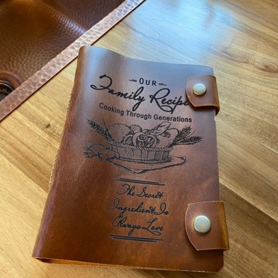 Personalisierte Leder-Rezeptbuch für Familie Weihnachtsgeschenk