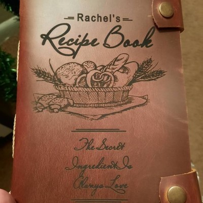 Personalisierte Leder-Rezeptbuch für Familie Weihnachtsgeschenk