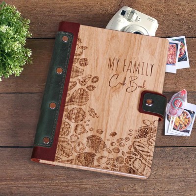 Personalisierte Rezeptbuch Blank Binder Kochbuch für Mama Oma Familie Weihnachten Jahrestag Geschenk