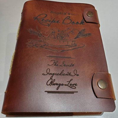 Personalisierte Leder-Rezeptbuch für Familie Weihnachtsgeschenk