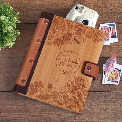 Personalisierte Rezeptbuch Blank Binder Kochbuch für Mama Oma Familie Weihnachten Jahrestag Geschenk