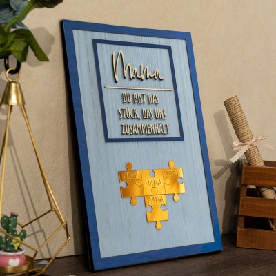 Benutzerdefinierte Mama Puzzle Zeichen mit Namen Stück Das Uns Zusammen für Muttertag Geschenk Hält