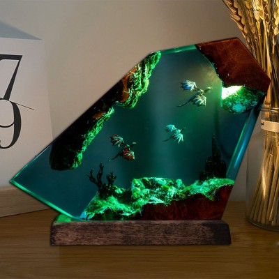 Drachenharz Holzlampe Kunstdekor für Zuhause
