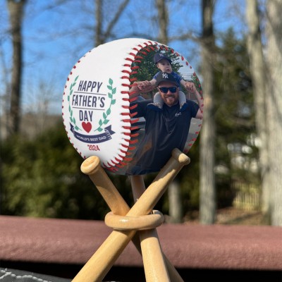 Benutzerdefinierte Foto Baseball für den Vatertag Geschenk