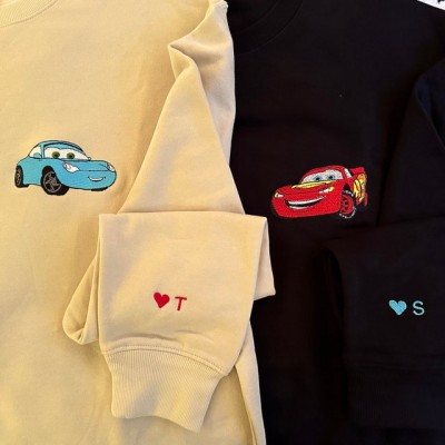 Personalisierte Gestickte Paar Lovely Zeichen Hoodie für Valentinstag Geschenk