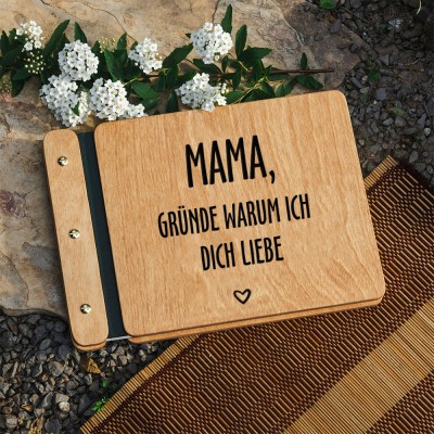 Unsere hölzerne Abenteuer Buch personalisierte Leder Fotoalbum für Valentinstag Jahrestag Geschenkideen
