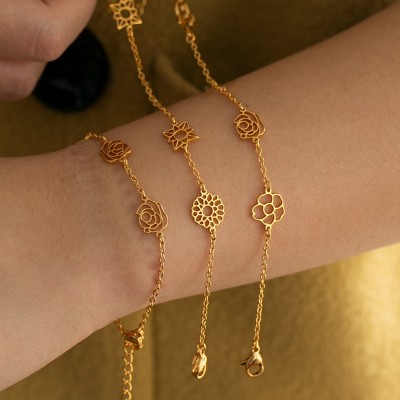 Benutzerdefinierte Handgefertigte Geburt Monat Blume Armband bedeutungsvoll Schmuck für Geburtstag Geschenk