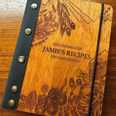 Personalisierte Rezeptbuch Blank Binder Kochbuch für Familie Weihnachten Jahrestag Geschenk