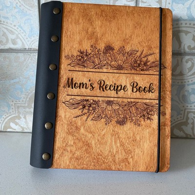Personalisierte Rezeptbuch Blank Binder Mama's Kochbuch für Familie Weihnachten Jahrestag Geschenk