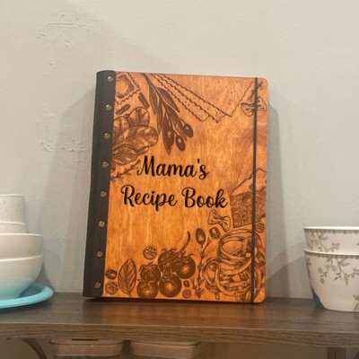Personalisierte Rezeptbuch Blank Binder Mama's Kochbuch für Familie Weihnachten Jahrestag Geschenk