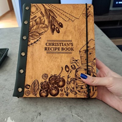 Personalisierte Rezeptbuch Blank Binder Kochbuch für Familie Weihnachten Jahrestag Geschenk