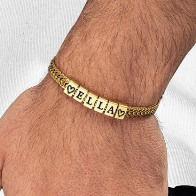 Personalisierte Männer Armband mit benutzerdefinierten Perlen für Ehemann Boyfriend Geschenke