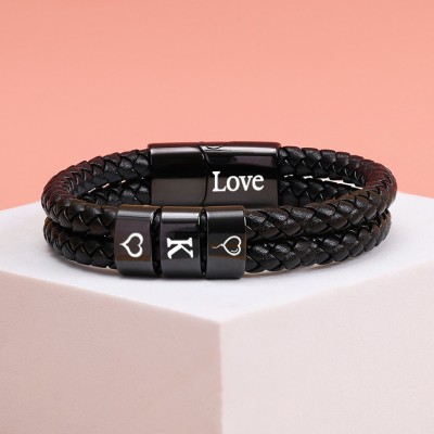 Benutzerdefinierte Männer-Armband mit Namen Perlen für Freund Ehemann Geschenkideen