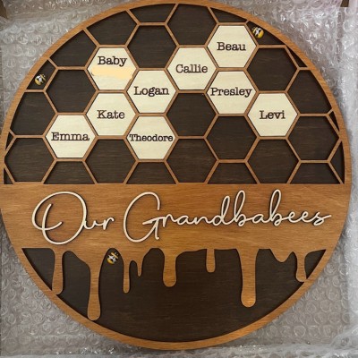 Personalisierte Unsere Grandbabees Zeichen Bee Hive Familie für Weihnachtsgeschenk