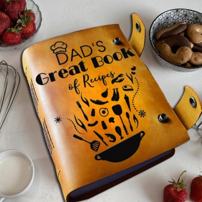 Personalisierte Leder-Rezeptbuch für Mama Oma Familie Weihnachtsgeschenk