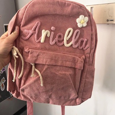 Personalisierter Kinderrucksack mit Namen, Schultasche für Mädchen und Jungen, Geschenk zum Schulanfang