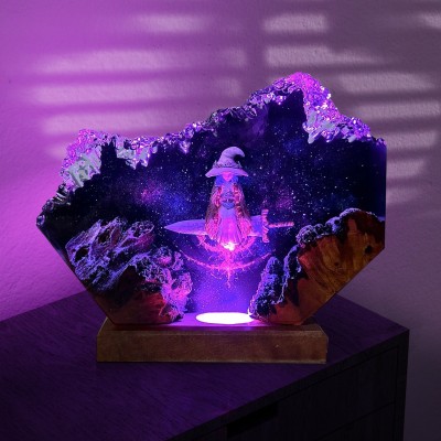 Kunstharz Holz Tischlampe Kunst Home Decor