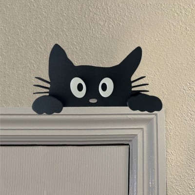 Halloween Schwarze Katze Tür Topper Home Decor