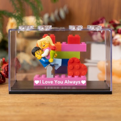 Personalisiertes Paar-Minifiguren Mit Namen Als Valentinstagsgeschenk Für Freund Und Freundin