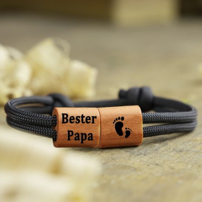 Custom Men's Best Dad Armband mit benutzerdefinierten Perlen Geschenk für den Vatertag