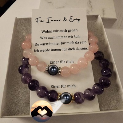 Personalisierte Magnetic Memory Armband für Paare Valentinstag Geburtstag Hochzeit Geschenke