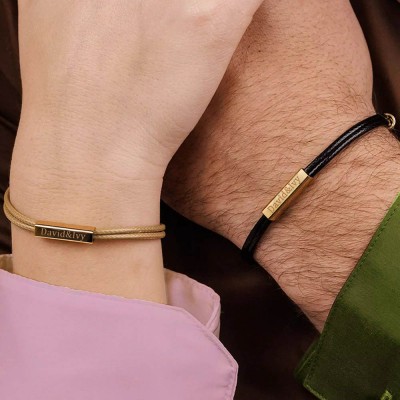 Personalisiertes Paar Armband mit Namen für Valentinstag Jahrestag Geschenkideen