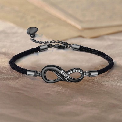 Individuelles Paar Armband mit benutzerdefinierten Namen für Valentinstag Jahrestag Geschenkideen