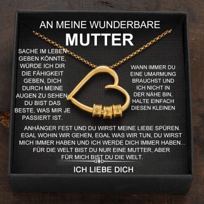 Individuelle Herz Mama Halskette mit Kindernamen für Muttertag Geschenkideen