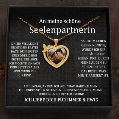 Benutzerdefinierte Foto-Halskette Geburtstag Jahrestag Geschenkideen für Soulmate