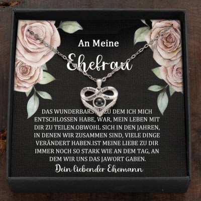 Benutzerdefinierte Foto Projektion Halskette Geburtstag Jahrestag Geschenkideen für Soulmate